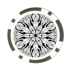 Seamless Tiling Pattern Hand Drawn Black White Poker Chip Card Guard (10 Pack)