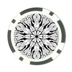 Seamless Tiling Pattern Hand Drawn Black White Poker Chip Card Guard (10 pack) Back