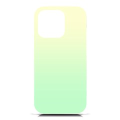 Cream Yellow To Mint Green Linear Gradient Iphone 16 Pro Black Uv Print Pc Hardshell Case