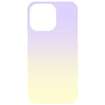 Pale Violet To Cream Yellow Linear Gradient iPhone 15 Pro Max Black UV Print PC Hardshell Case Front