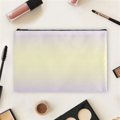 Pale Violet To Cream Yellow Bilinear Gradient Cosmetic Bag (large)
