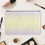 Pale Violet To Cream Yellow Bilinear Gradient Cosmetic Bag (Large) Front