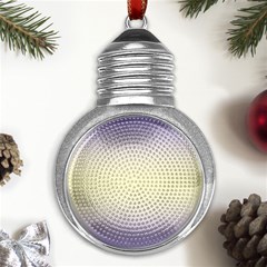 Pale Violet To Cream Yellow Bilinear Gradient Metal Light Bulb Shape Ornament