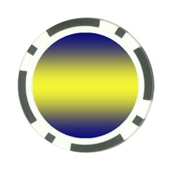 Navy Blue To Electric Yellow Bilinear Gradient Poker Chip Card Guard