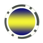 Navy Blue To Electric Yellow Bilinear Gradient Poker Chip Card Guard Back