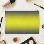 Navy Blue To Electric Yellow Bilinear Gradient Cosmetic Bag (Large) Back