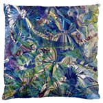 Blue Blend Large Premium Plush Fleece Cushion Case (Two Sides) Front