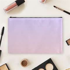 Pale Violet To Pale Pink Linear Gradient Cosmetic Bag (large)