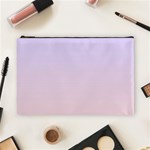 Pale Violet To Pale Pink Linear Gradient Cosmetic Bag (Large) Front