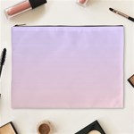 Pale Violet To Pale Pink Linear Gradient Cosmetic Bag (XL) Front