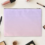 Pale Violet To Pale Pink Linear Gradient Cosmetic Bag (XL) Back