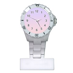 Pale Violet To Pale Pink Linear Gradient Plastic Nurses Watch