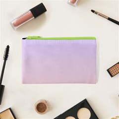 Pale Violet To Pale Pink Linear Gradient Cosmetic Bag (xs)