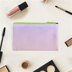 Pale Violet To Pale Pink Linear Gradient Cosmetic Bag (XS) Back