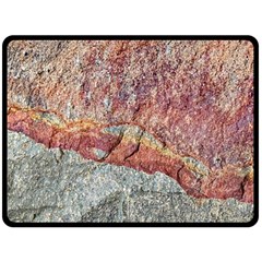 Red And Gray Rock Texture Print Fleece Blanket (large)