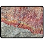 Red And Gray Rock Texture Print Fleece Blanket (Large) 80 x60  Blanket Front