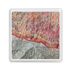 Red And Gray Rock Texture Print Memory Card Reader (square)