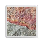 Red And Gray Rock Texture Print Memory Card Reader (Square) Front