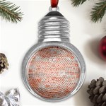 Boho Pattern Metal Light Bulb Shape Ornament Front