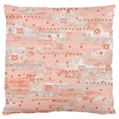 Boho Pattern Large Premium Plush Fleece Cushion Case (two Sides)