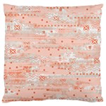 Boho Pattern Large Premium Plush Fleece Cushion Case (Two Sides) Back