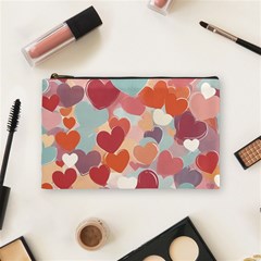 Valentines Day Hearts Romance Love Cosmetic Bag (medium)