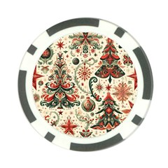 Christmas Tree Snow Poker Chip Card Guard (10 Pack)