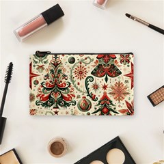 Christmas Tree Snow Cosmetic Bag (small)
