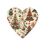 Christmas Tree Snow Heart Magnet Front