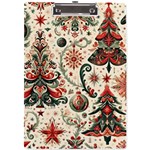 Christmas Tree Snow A4 Acrylic Clipboard Front