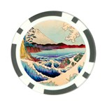Wave Japanese Mount Fuji Ocean Poker Chip Card Guard Back