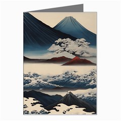 Hokusai Moutains Japan Greeting Card