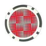 Zigzag Pattern Chevron Red Poker Chip Card Guard (10 pack) Front