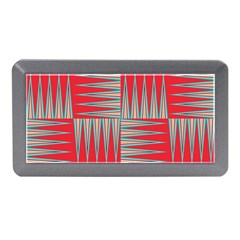 Zigzag Pattern Chevron Red Memory Card Reader (mini)