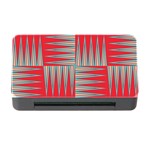 Zigzag Pattern Chevron Red Memory Card Reader with CF Front