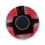 Zigzag Pattern Chevron Red On-the-Go Memory Card Reader Back