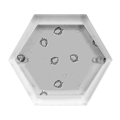 Strawberry Fruit Pattern Leaves Hexagon Wood Jewelry Box