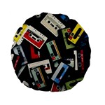 Abstract Case Standard 15  Premium Flano Round Cushions Back