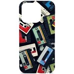 Abstract Case iPhone 15 Pro Black UV Print PC Hardshell Case Front