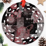 Aesthetic , Aesthetic, Dark Round Filigree Ornament (Two Sides) Back