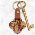 Aesthetic , Aesthetic, Dark Engraved Wood Key Chain Front