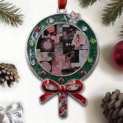 Aesthetic , Aesthetic, Dark Metal X mas Lollipop With Crystal Ornament