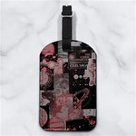 Aesthetic , Aesthetic, Dark Nappa Leather Luggage Tag Rectangle Front
