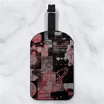 Aesthetic , Aesthetic, Dark Nappa Leather Luggage Tag Rectangle Back