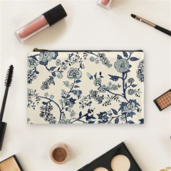 Blue Vintage Background Cosmetic Bag (medium)