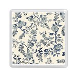 Blue Vintage Background Memory Card Reader (Square) Front