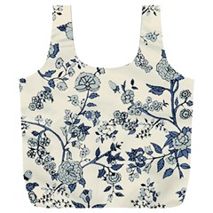 Blue Vintage Background Full Print Recycle Bag (xxl)