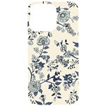 Blue Vintage Background iPhone 15 Pro Max Black UV Print PC Hardshell Case Front