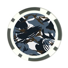 Blue Winter Camouflage, Military Camouflage Poker Chip Card Guard