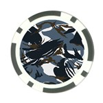 Blue Winter Camouflage, Military Camouflage Poker Chip Card Guard Back
